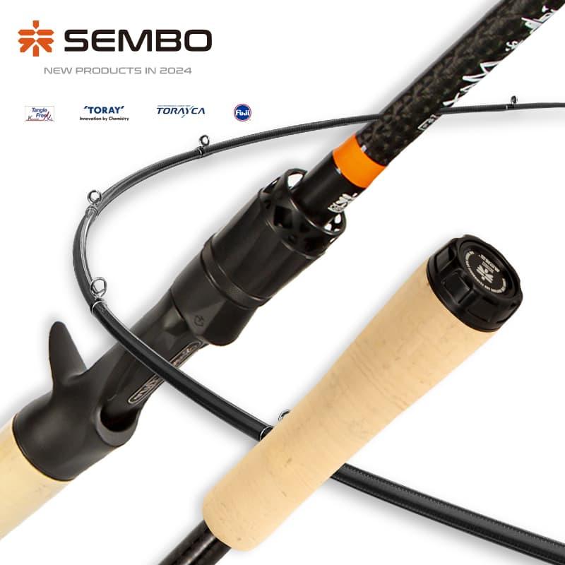  SEMBOLURE Cần 4 khúc HỒNG QUANG MAX cần carbon khoen FUJI cần nhẹ dễ dàng di chuyển tiện lợi,cần lure ném xa câu cá fishing 