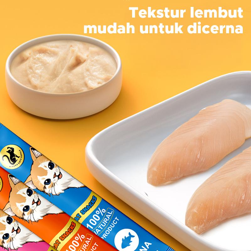 Snack Kucing Paket 100pcs Liebao Minara Meo Lifecat Makanan Kucing - Cemilan Kucing - Wetfood Kucing - Minara Creamy Treats - Paket Makanan Kucing - 50pcs Snack Kucing - Minara Cats Supply