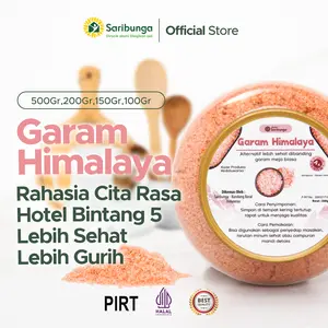 Saribunga Garam Himalaya Premium Grade A+ 500gr - Himalayan Pink Salt Organik Kaya Mineral Alami Tanpa Bahan Tambahan - Natural