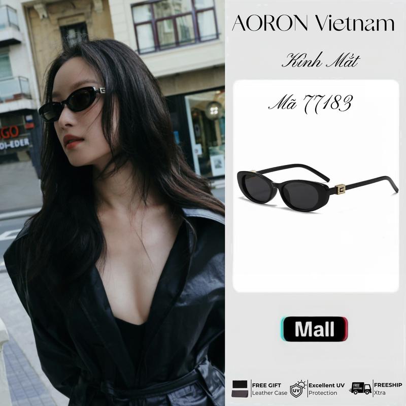  Kính Râm nữ đẹp Gọng Nhỏ Phong Cách Cổ Điển Dành Cho Thời Trang Đường Phố Ins Cao Cấp Chống Tia Cực Tím Kính Râm 77183 