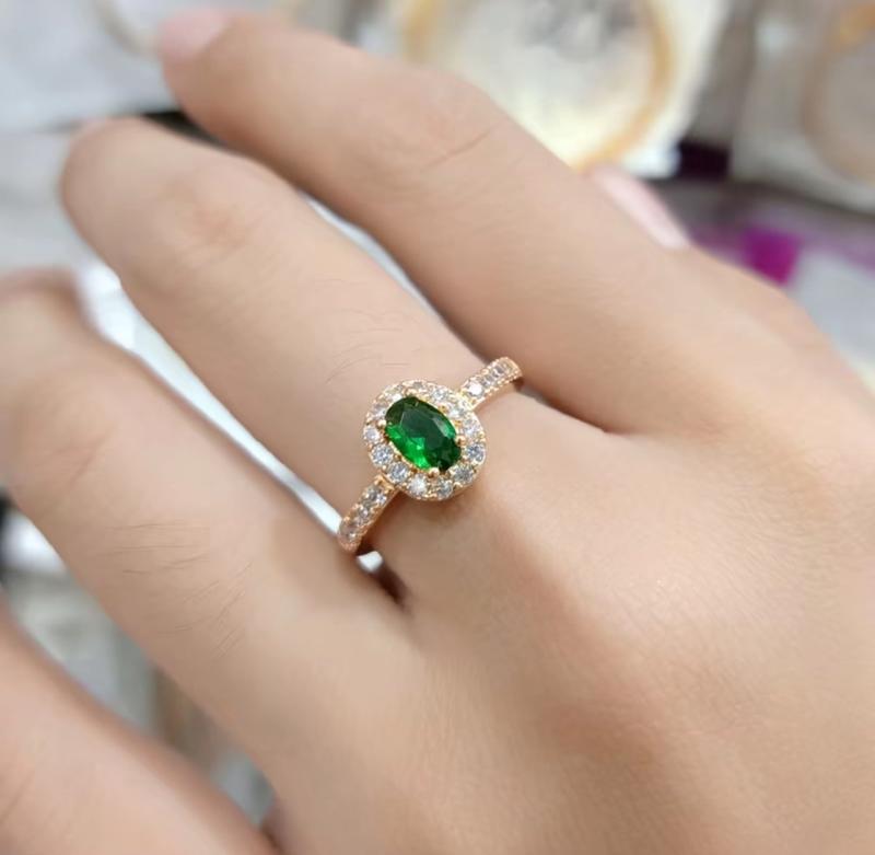 Product Introduction of Cincin Wanita Model Mata Oval Warna Biru Hijau Elegan Aksesoris Perhiasan Rings Elegan Dewasa Hadiah 5