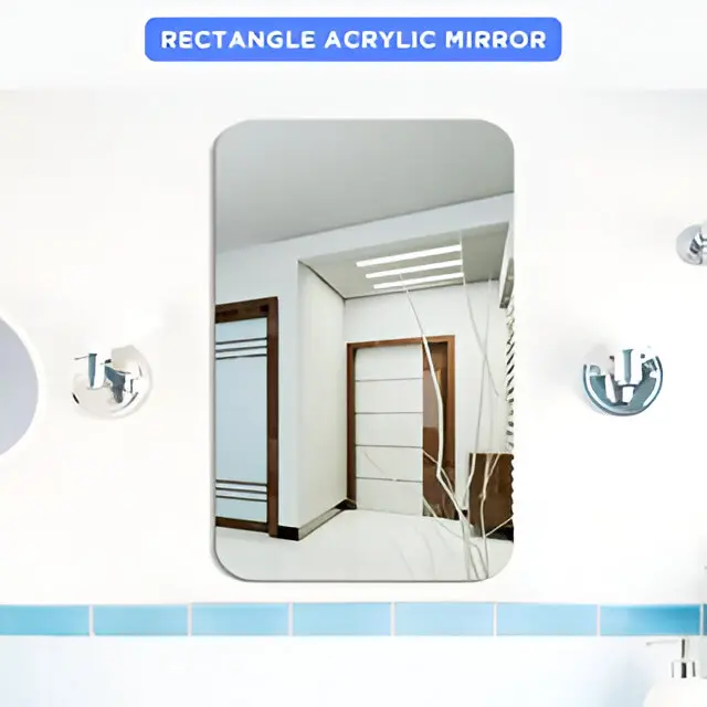 Cermin Akrilik DIY Bathroom Wall Acrylic Mirror Waterproof 10x15cm