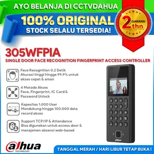 DAHUA DH-305WFPIA SINGLE DOOR FACE RECOGNITION FINGERPRINT ACCESS CONTROLLER
