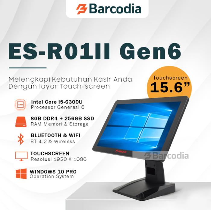 Gambar Mesin kasir PC POS All in One Intel Core i5 Generasi 6 Touchscreen Iware ES-R01ii 8GB 256GB dari Barcodia Kota Administrasi Jakarta Pusat Tokopedia