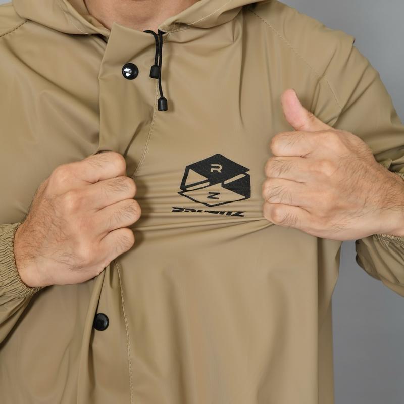 RAYENZ Jas Hujan Setelan Pria Wanita bahan PVC Tebal Anti Rembes tersedia warna Hitam Biru Army Merah dan Cream kedap air dan dapat digunakan kembali 1