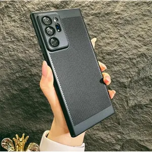 Anti Heat Premium Airway Cooling Net Case SMG Note 20 Ultra S20 FE S21 FE S23 FE S24 FE S25 FE S22 S23 S24 S25 S26 Ultra Plus A14 A15 A16 A17 A25 A35 A54 A55 A05 A05S A06 A07 With Lens Camera Protector