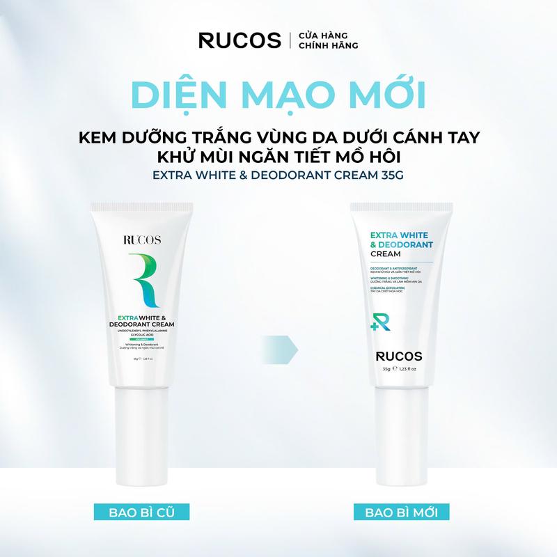 Extra White & Deodorant Cream - Kem dưỡng vùng da dưới cánh tay 35g - Rucos kem nách