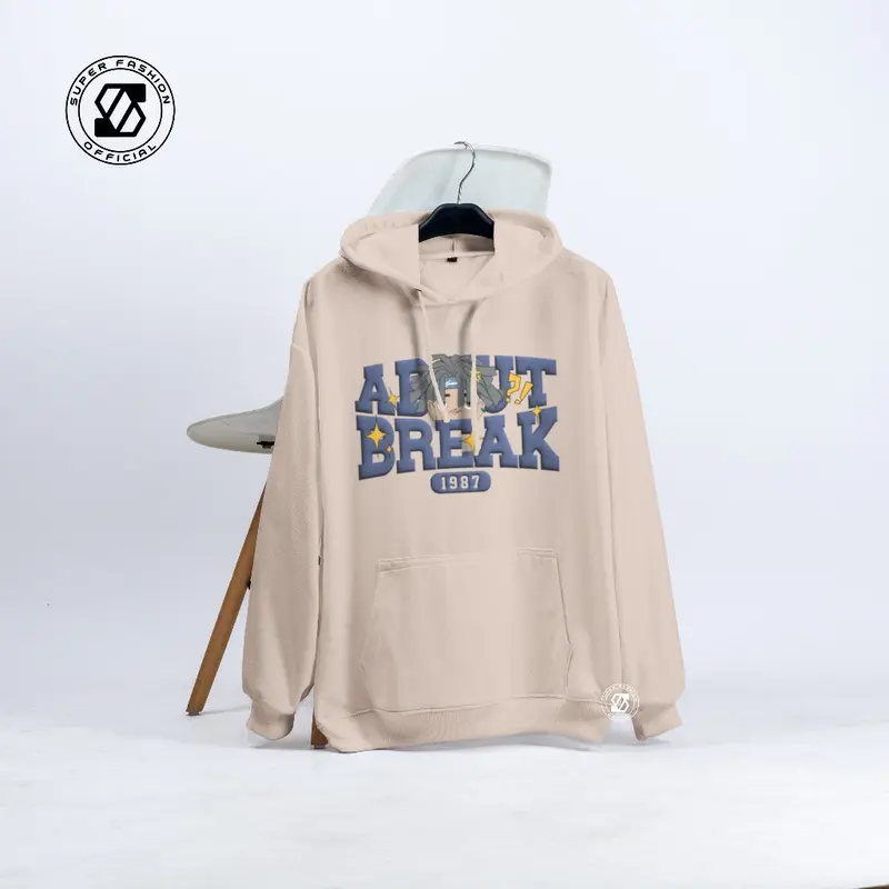 SS - ABOUT BREAK Oversize Hoodie Pria Streetwear Style Sweatshirt Big Size Wanita Remaja 5