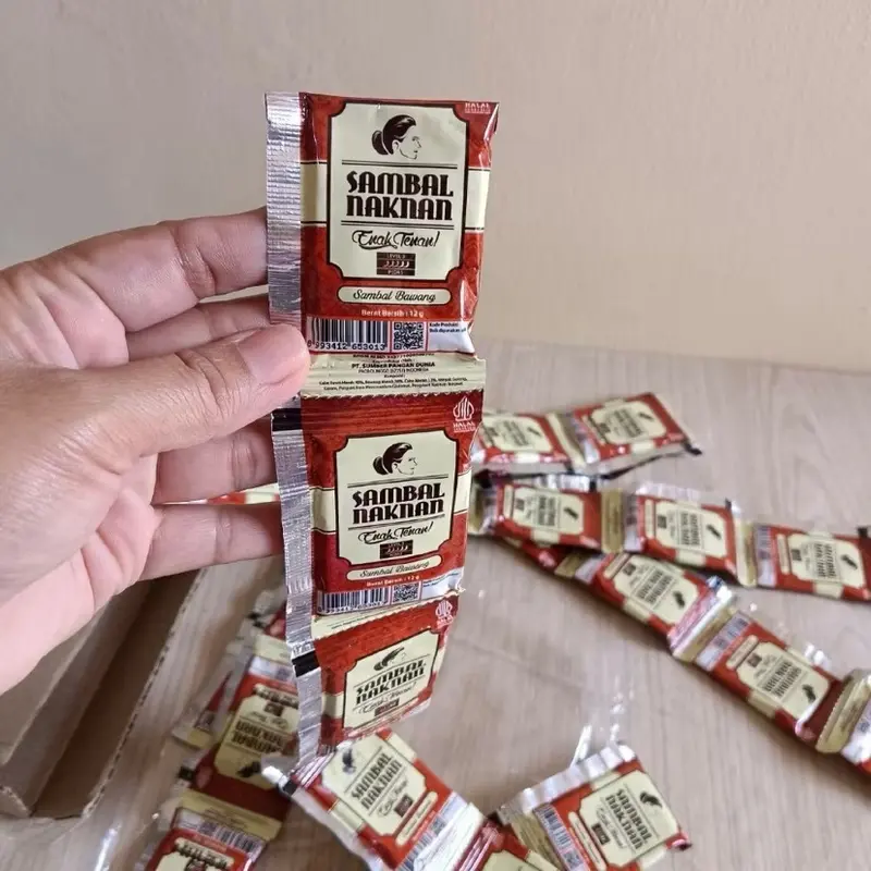 Daily Food.id •►  Bawang Naknan Level 3  Sachet @12gr (1 Pack isi 50 Pcs) • Praktis Masakan Instan sambal kemasan 6