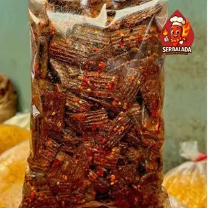 Serbalada Krupuk Jengkol Bantat Pedas Daun Jeruk 1 Kg Snacks Makanan Ringan Food Kerupuk Rasa Pedas Aroma Segar Camilan Sehat