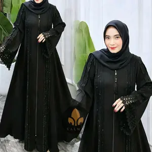 gamis abaya premium  Muslim  Hitam