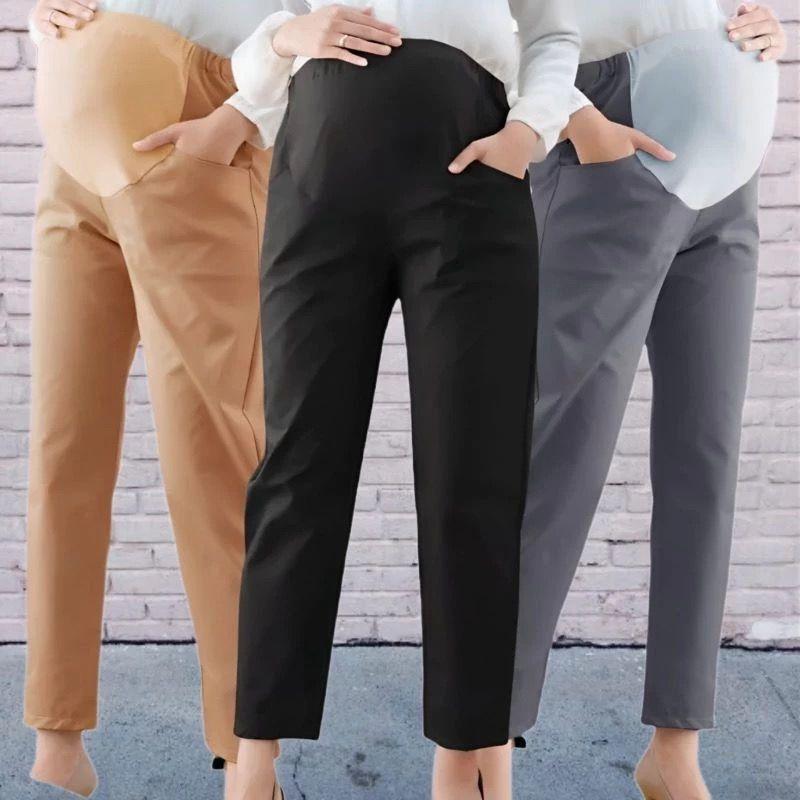 Celana Hamil Kerja Kantor Jumbo Maternity Pant Women Celana Hamil Katun Streetch Premium 0