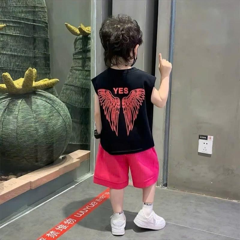 Bộ Công Tử Sát Nách Trẻ Em Mùa Hè Bé Chai,Chất cotton Mềm Nhẹ 2