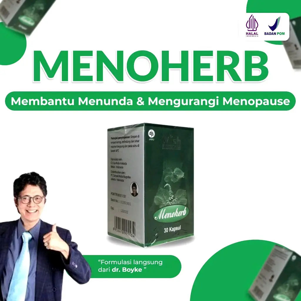 Wish Menoherb Dr Boyke Original Wanita Lanjut Usia untuk Meredakan Gejala Menopause isi 30kapsul
