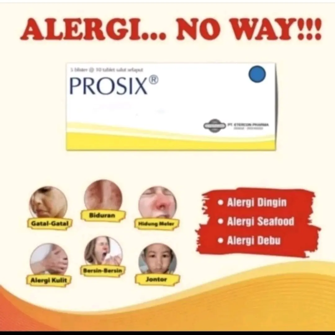 prosix alergi , prosix 1 box ready stok