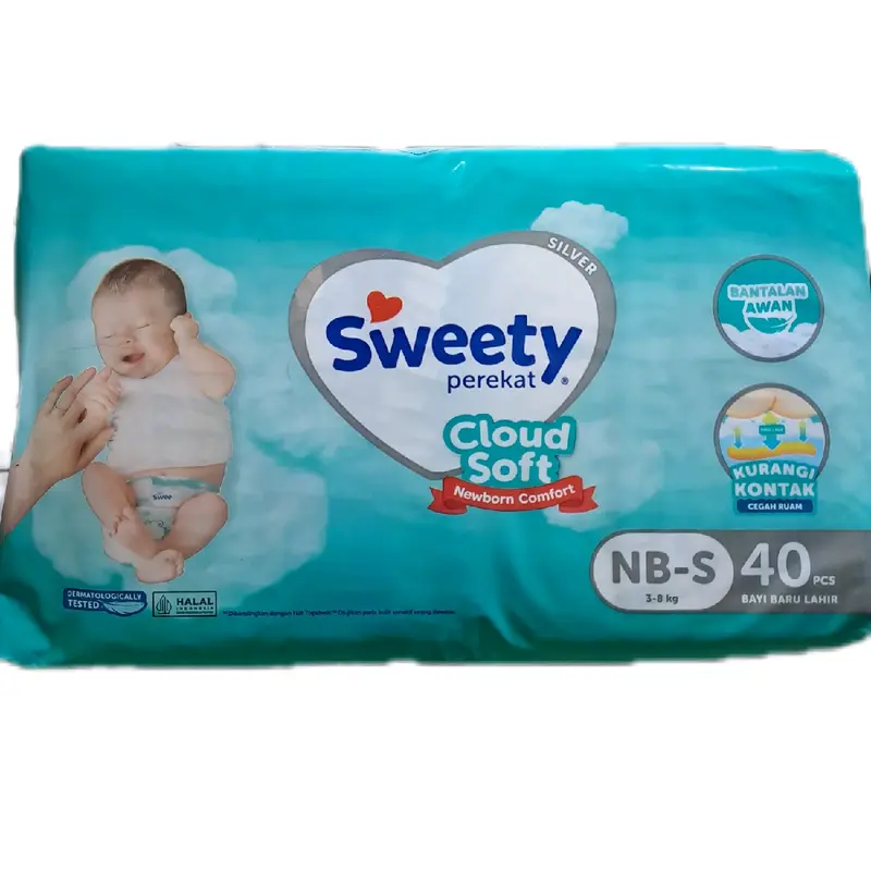 SWEETY SILVER PEREKAT CLOUD SOFT NB-S40 (3-8 kg) Diapers 0