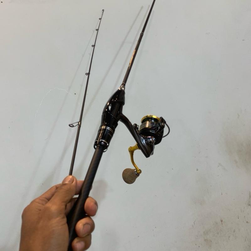 Joran UL 2-6Lbs lentur set Reel 800 power handle  Dragcliker kuat Reel mini bahan anti karat SW 7