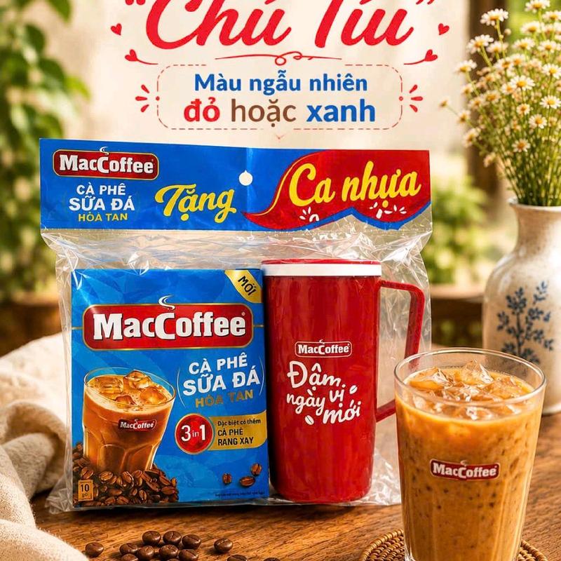 1 Hộp cà phê sữa rang xay + ca nhựa cao cấp màu ngẫu nhiên