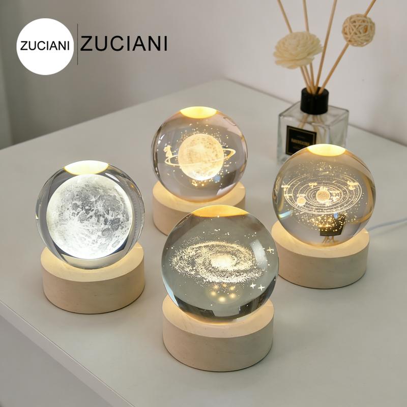 ZUCIANI Quà tặng kỷ niệm trường học/công ty khắc 3D bên trong theo yêu cầu, quả cầu pha lê phát sáng sáng tạo dành cho doanh nghiệp. denngu quacauphale ánh denphale Bộ đèn thuỷ chiếu phòng ngủ tinh