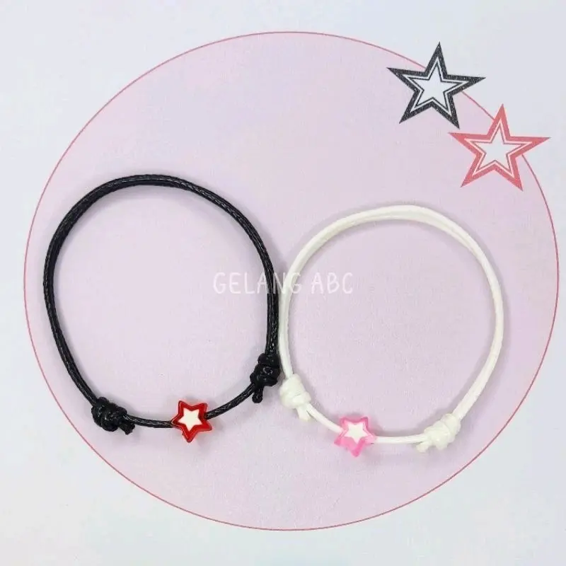 Gelang Couple Cube Starboy Warna Estetik Model Korea Simple Dan elegan Bracelets 2