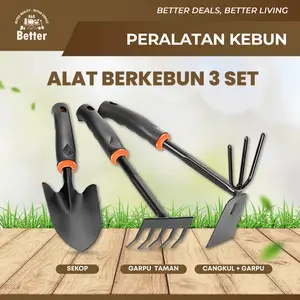 Garden Tool Set 3 in 1 Sekop Garpu Cangkul Mini Material Kuat Ringan Serbaguna Untuk Tanaman
