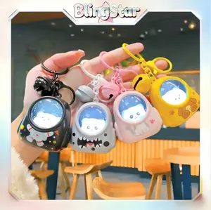 Blingstar Gantungan Kunci Lucu LED Kartun Kapsul Angkasa Super Imut dengan Efek Cahaya Magis Cocok untuk Kunci Tas & Hadiah Kado B107
