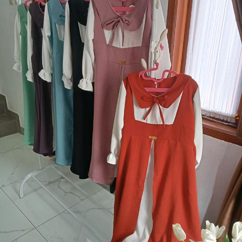 GAMIS ARSYLA CHIFA KIDS ANAK PEREMPUAN CRINKLE AIRFLOW 3-11 TAHUN 1