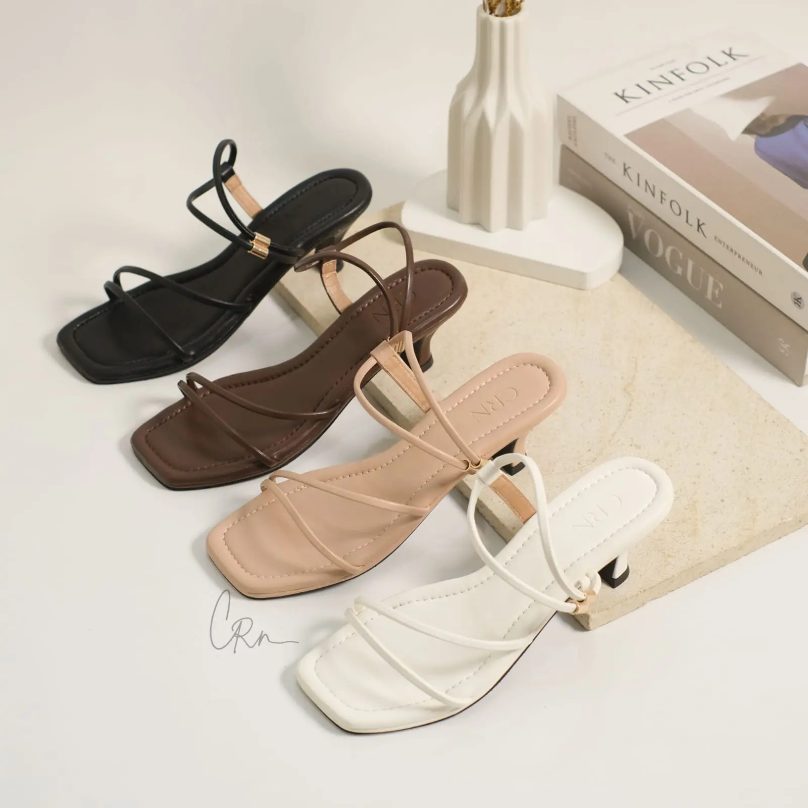 CRN CLAUDIA Sendal Heels Wanita 5cm (Tersedia Size 36-41)