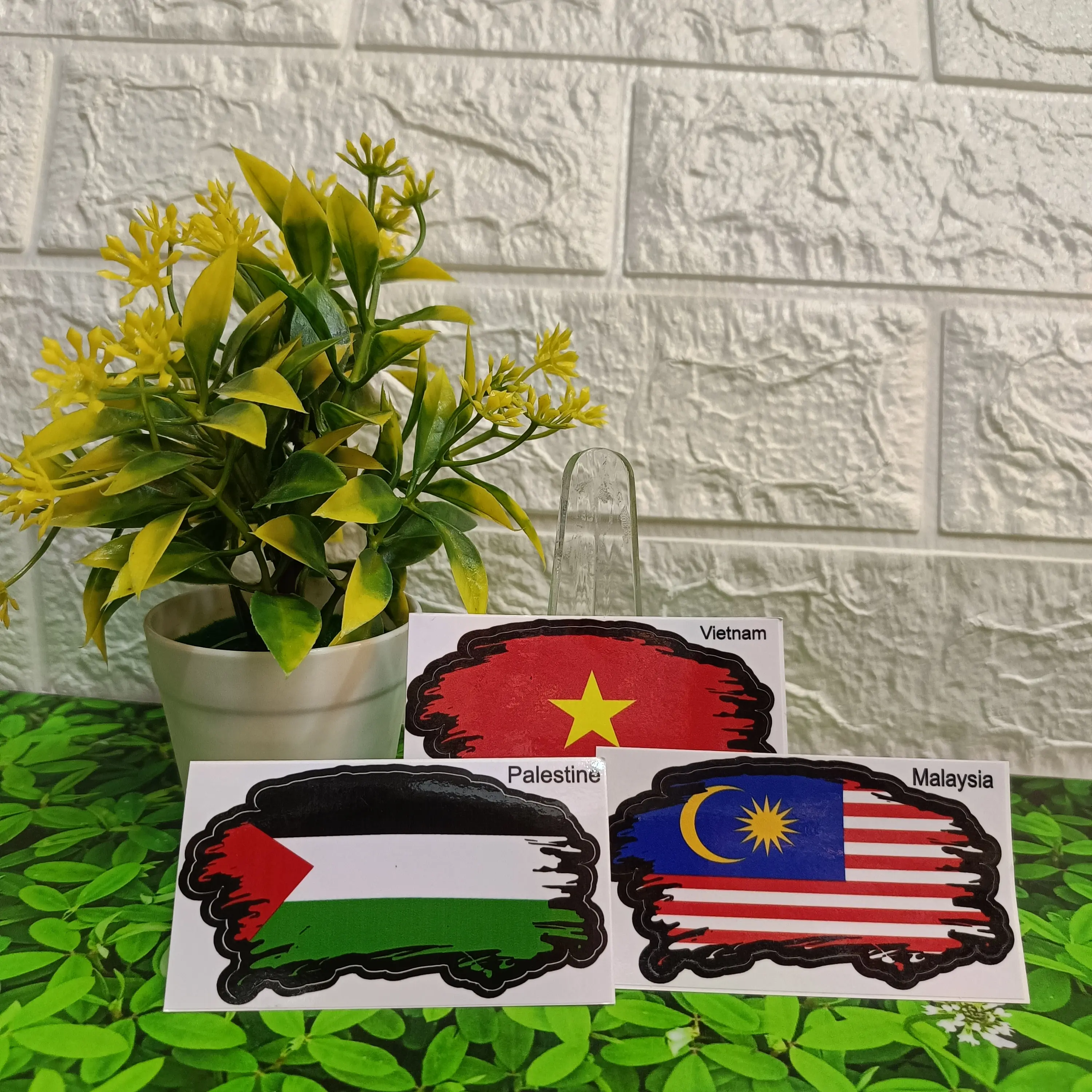 Sticker Injet Flag (Malaysia, Vietnam, Palestine)