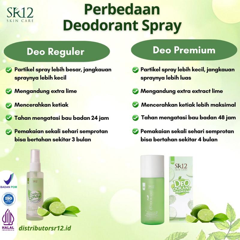Deodorant Spray SR12 Ampuh Atasi Bau Ketiak dan Mencerahkan Aman Digunakan BPOM Tahan 48 Jam 5