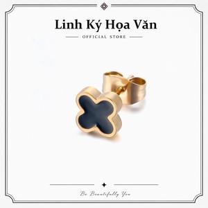 Khuyên Tai Cỏ 4 Lá Cao Cấp Cho Nữ, Thiết Kế Nhỏ Gọn Hiện Đại, Chống Nước, Chống Mồ Hôi, Không Phai Màu, Dễ Phối Đồ
