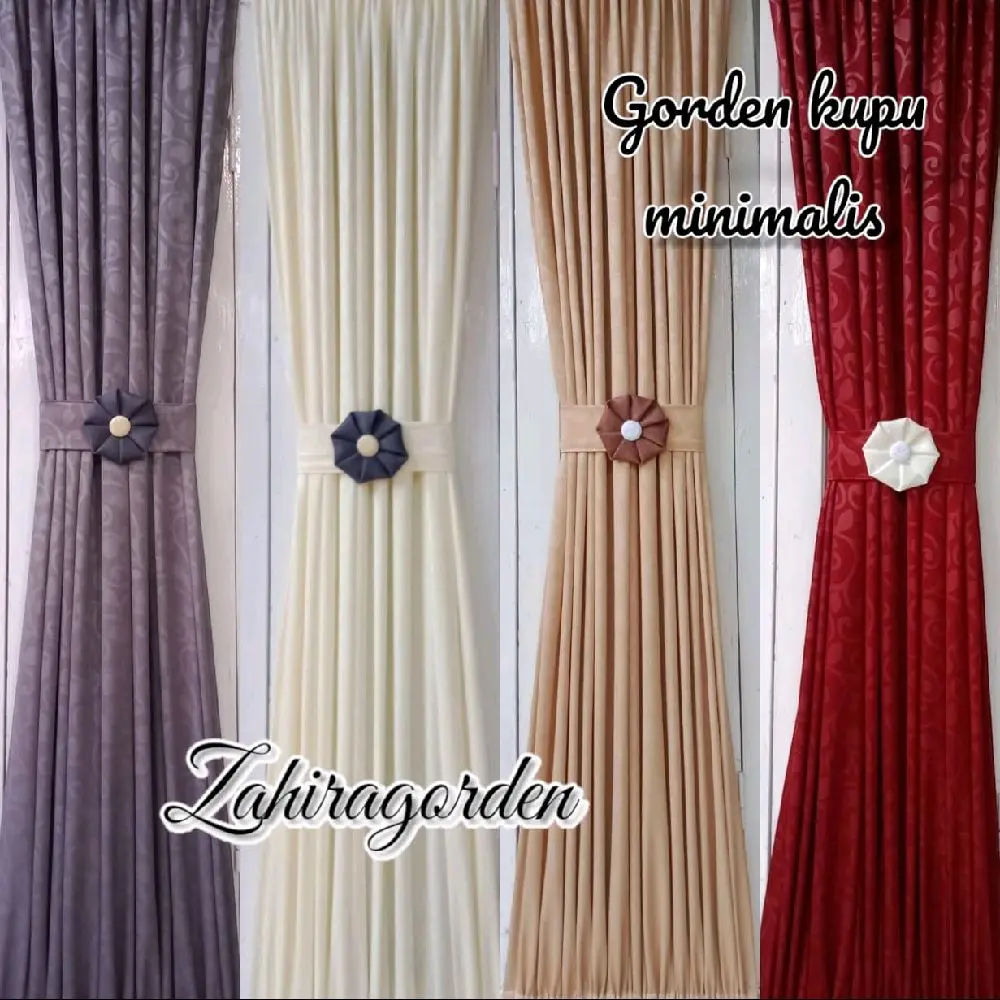 Kupu Ikat Pita Minimalis - Bahan Tebal Tidak Tembus Pandang - Curtain embos gorden ful stik