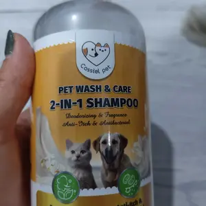 Cassiel Pet Anti Kutu & Jamur Shampoo Kucing Anjing  2 in 1 500ml  Total Protection Shampo Pelembut  Kutu Jamur Anti Tick Flea Scabies, Parasit, Alergi dan Radang Kulit Fungal Sampo Kelinci Hewan obat telinga kucing jamuran