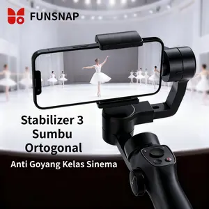 FUNSNAP Capture 2s Gimbal Stabilizer 3-Axis Anti Goyang AI Tracking untuk Vlog Live Streaming Profesional
