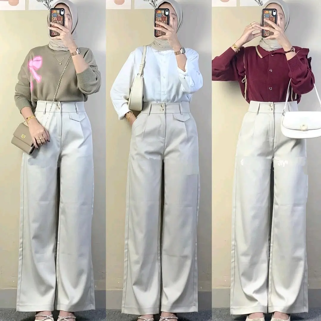 Oro Pants Loose Pants Trouser Celana Kulot Wanita  Dewasa Celana  Formal Hitam Panjang