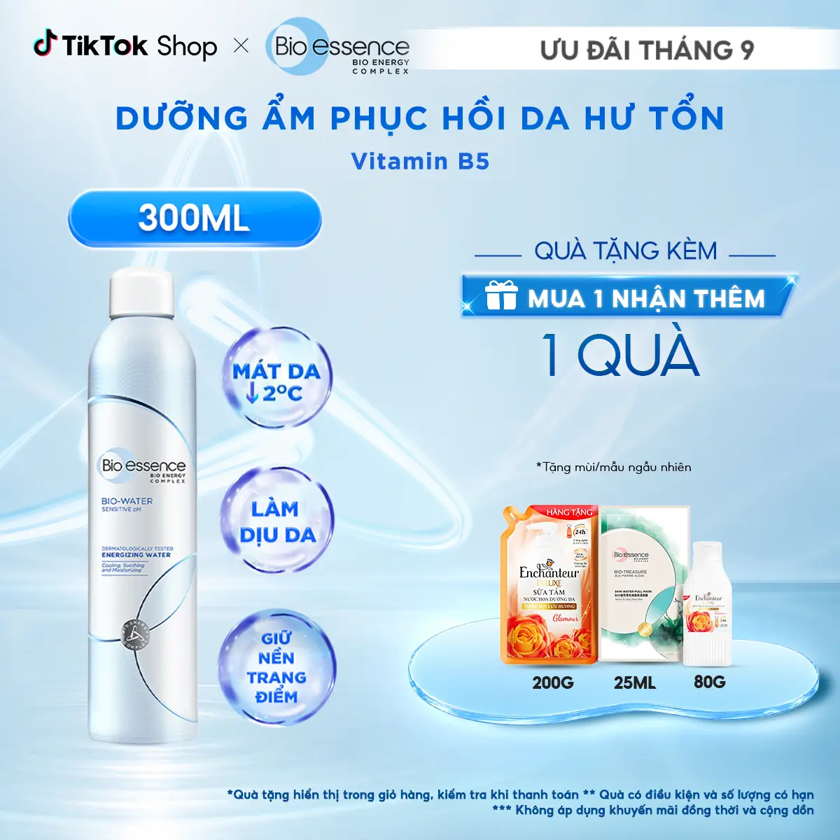 Nước xịt khoáng dưỡng ẩm da Skincare Bio-Water Energizing Water 300ml