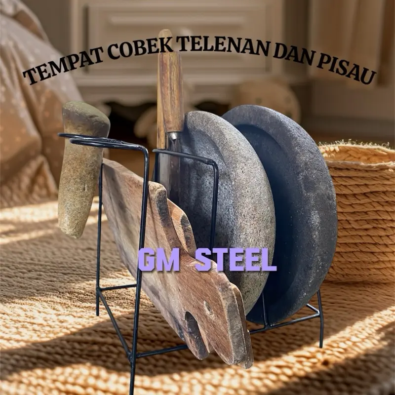 Rak cobek / tempat penyimpanan cobek / rak multifungsi Dapur  Besi Anti Karat rakdapur / Rak pisau Kado 0