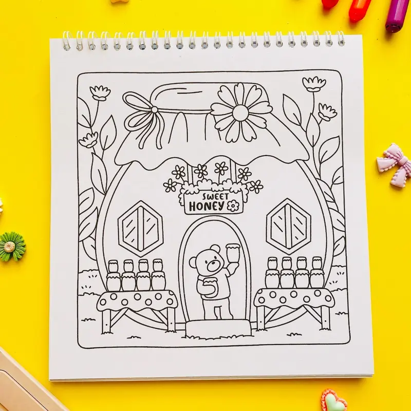 Cute Shop Super Cute Coloring Book - Buku Mewarnai Yang Cocok Untuk Mengisi Waktu luang 1