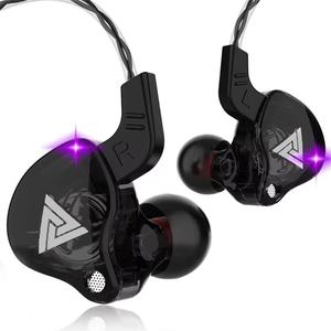 Auriculares con cable de diseño intrauditivo QKZ, auriculares deportivos HiFi con micrófono (1 unidad), auriculares de música para correr, jugar, hacer deporte, trabajar y estudiar