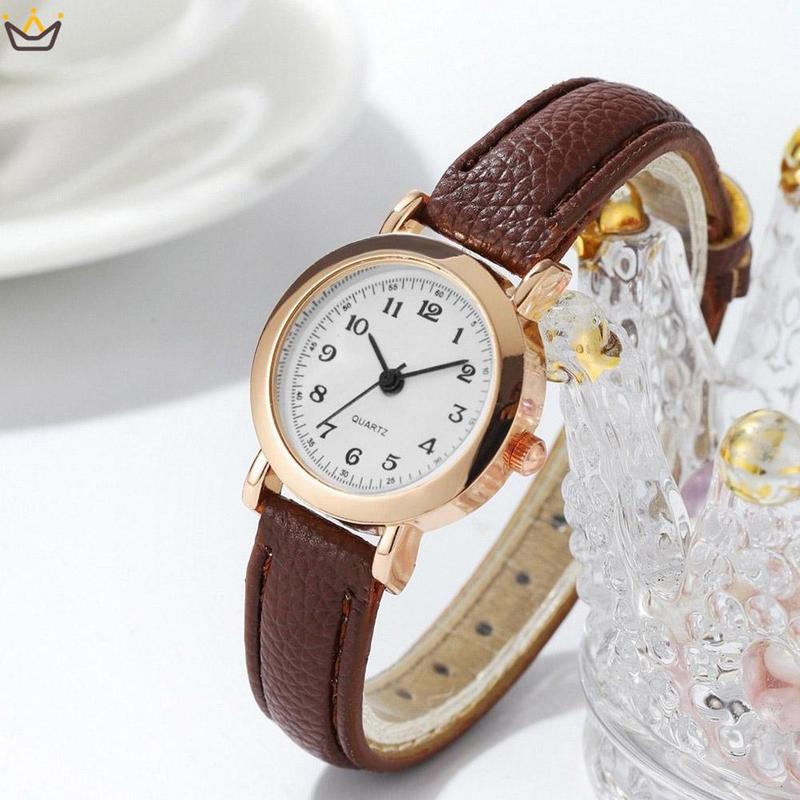 Product Introduction of Simple Women Watches Small Round Girl's Belt Watches Quartz Wristwatches Dress Women's Watch L9Q9 43