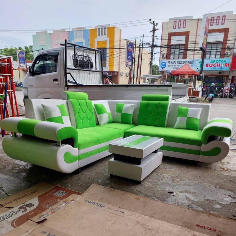 Sofa L Minimalis / Sofa Ruang Tamu (Free Ongkir Serang Banten) 6