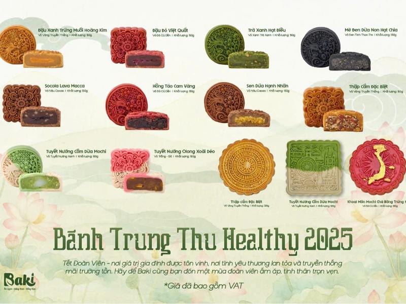 Bánh trung thu HEALTHY giảm ngọt ít đường dùng bột mì nguyên cám Baker Baking 150gr