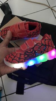 Product Review of Sepatu Sneakers Anak Laki-laki Gambar Super Hero Spiderman Dengan Lampu LED Menyala Untuk Usia 1-5 Tahun from B**9 3