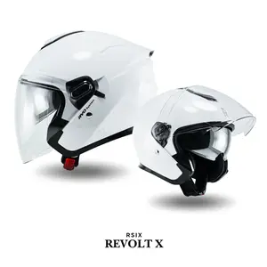 Rsix Revolt X Helm Motor Half Face Double Visor Pria Wanita SNI Terbaru