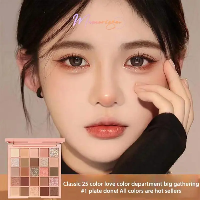 COD&Ready 25 Warna Eyeshadow Palette Matte Glitter Korean Makeup Pearlescent Mencerahkan Fine Flash Sequins 20 10 9 Shade Warna Nude Pink Biru Eye Shadow Palet Tahan Lama Impor 5