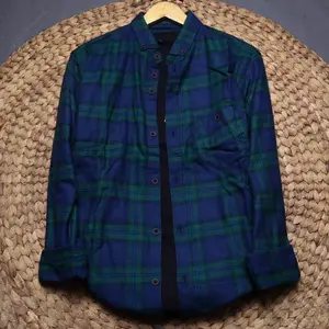 KEMEJA FLANEL PRIA LENGAN PANJANG PREMIUM G08 Lembut Motif Nyaman Distro Casual Hitam Kotak