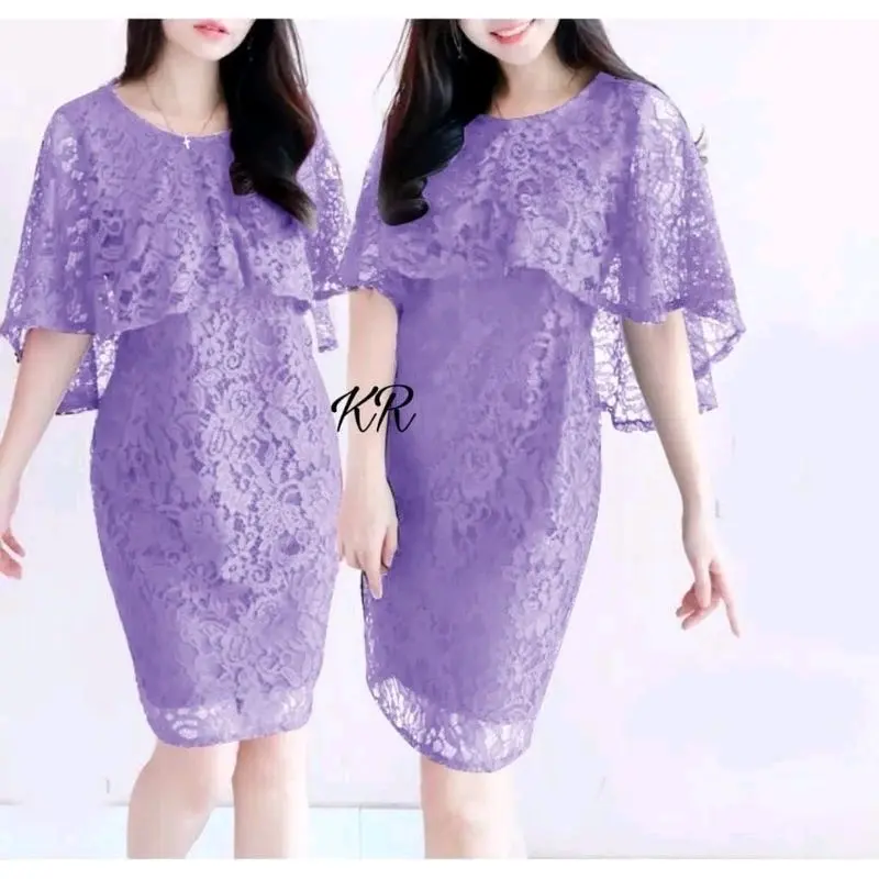 o2Fashion / alexia brukat / bisa cod / dress brukat premium gratis ongkir dress casual cod seluruh indonesia