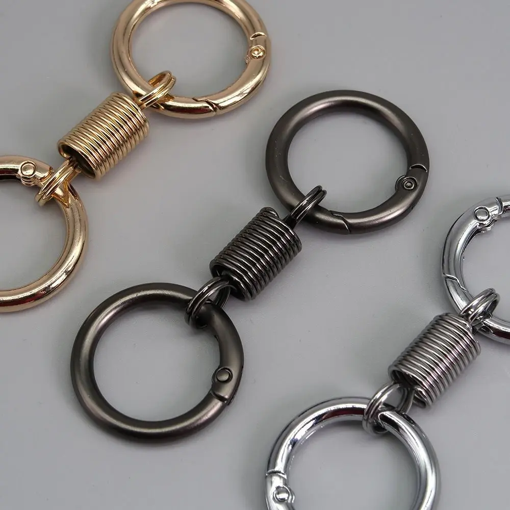 Lightweight Split Ring Key Ring Double Ring Metal Key Pendant Couple Anti-lost Metal Keychain Ring