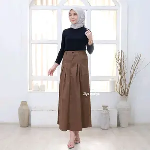 Rok Molina Korean Style Bahan Katun Twill Combed Premium Tebal