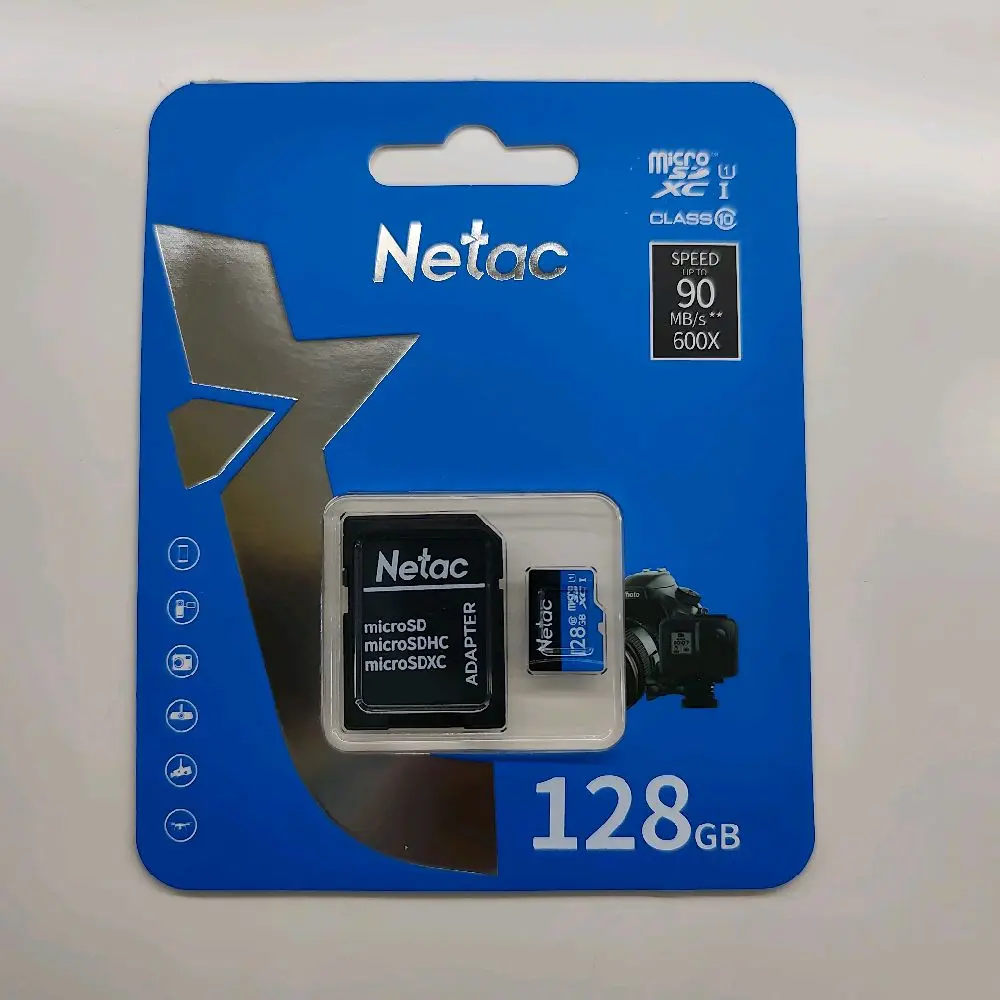Micro sd 128gb netac class 10 90mb/s